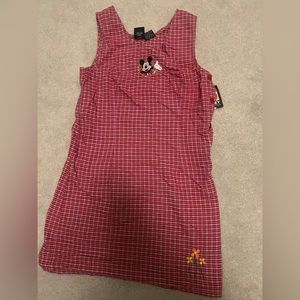 Disney Mickey Unlimited by Jerry Leigh Red Checkered plaid Sheath Dress - S NWT
